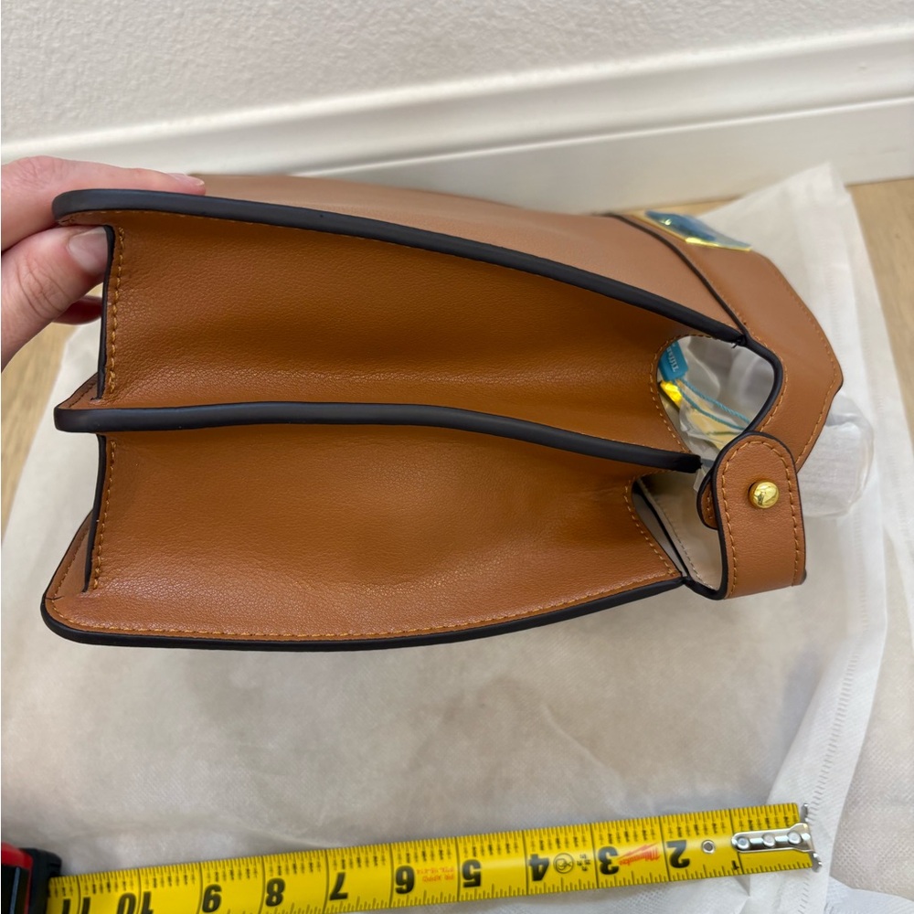 TIFFANY & FRED PARIS NWT Top-Handle with crossbody strap in Cognac Brown - Picture 3 of 8